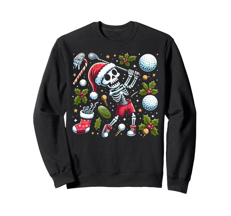 Golf Christmas Tee Christmas Themed Womens Golf Men Golfing トレーナー