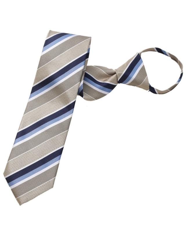 [ビジネスマン サポート] ワンタッチネクタイ ディンプル付き ジップ式簡単ネクタイ 大剣幅7.5cm