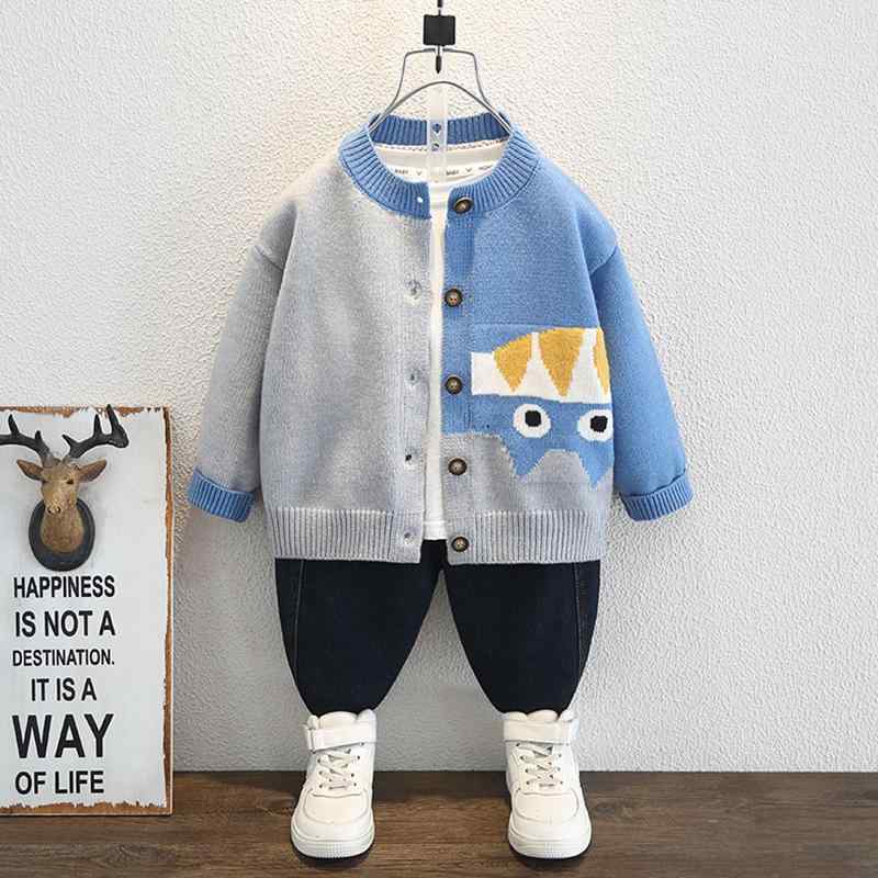 子供服 ニットカーディガン 男の子 春秋 トップス ニット 綿80% 柔らかい 肌触り ...