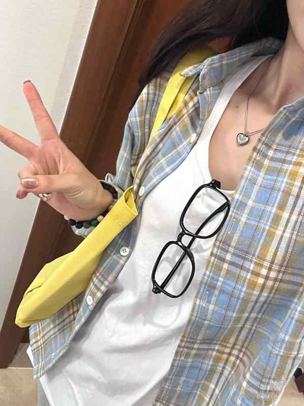 シャツ レディース 春秋 韓国風 チェック柄 長袖 トップス ネルシャツ ブラウス 紫外線対策 接触冷感