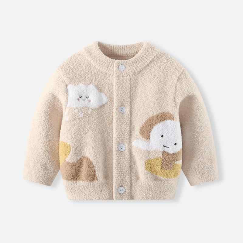 Cardigans - ニット・セーター ベビー服 秋冬 男の子 女の子 厚手 ニット トップス アウター 防寒 暖かい 綿