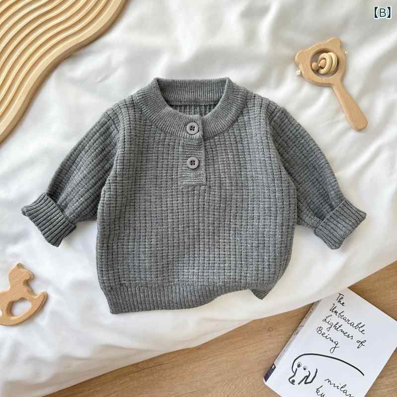 子供服 ニット セーター 春秋 ベビー服 丸首 ケーブル編み カーディガン 男の子 女...