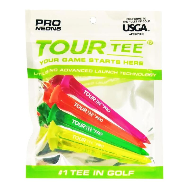 【正規品】 TOUR TEE ツアーティー プロ ネオン 80mm 4本入り T-489-590 USGA R＆Aルール適合 ゴルフティー