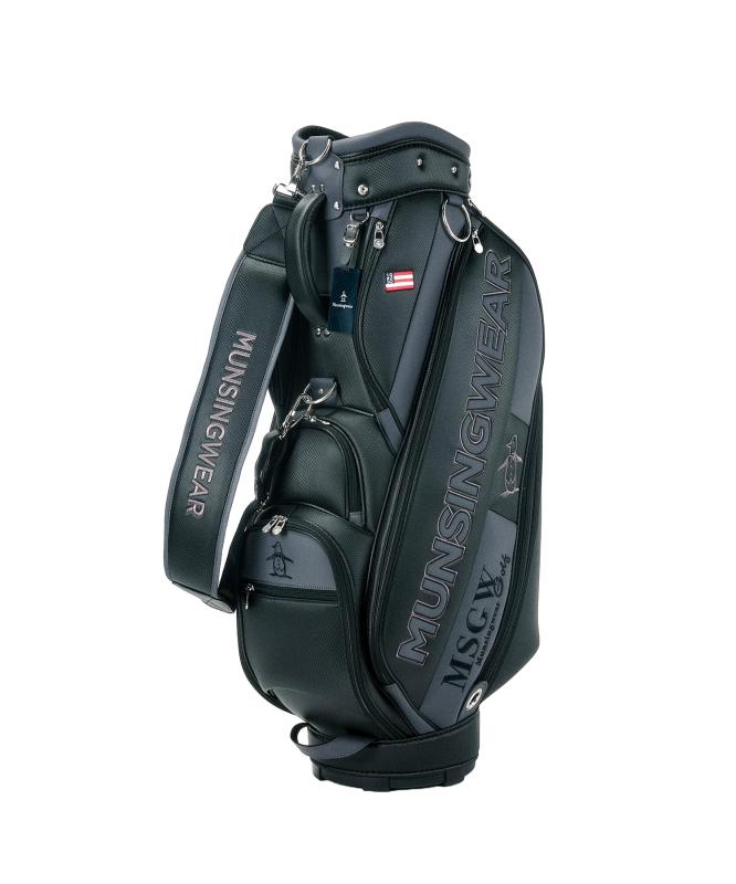 [マンシングウェア] キャディバッグ カートタイプ 9型 スポーティー ビッグロゴ ゴルフ MG4FCB05M