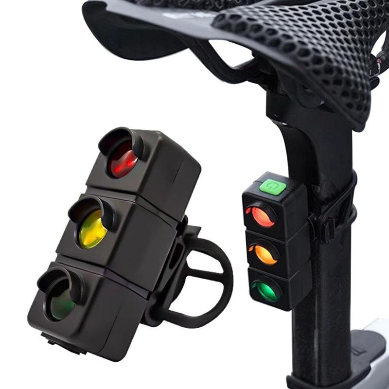 USB充電式 LEDサイクルテールライト 自転車後方レ 赤、黄、緑の3色ランプ 7つのモード 夜間乗馬用の防水リアバイク安全ライト 自転車テールライトサイクリング安全警告ランプ防水