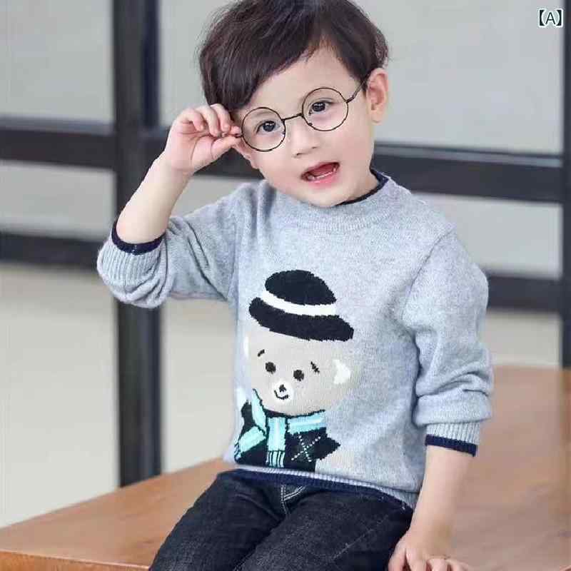子供用 ニット セーター 男の子 長袖 トップス 厚手 防寒 カシミヤ混紡 カットソー...