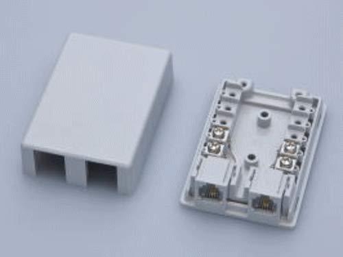 八光電機製作所 ネジ結線方式ローゼット HMJシリーズ HMJ-22S 6極2芯2口八光電機製作所　電話用ローゼット1個から購入可6極2心2口（マグネットポケット有）