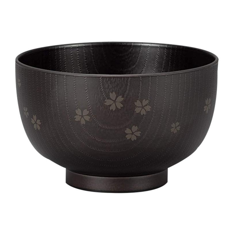 宮本産業 汁椀 木目 さくら チーク サイズ：約φ10.9 H6.9 4512951116380