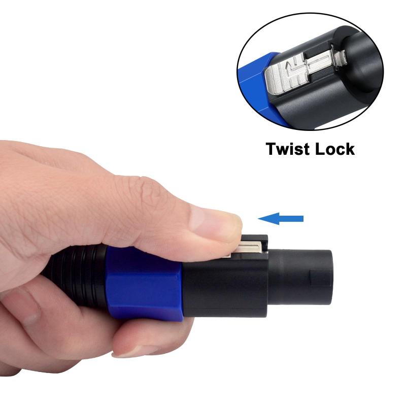 Poyiccot スピコン分岐ケーブル， Speakon メス to 2 オス/ 2メス to オス