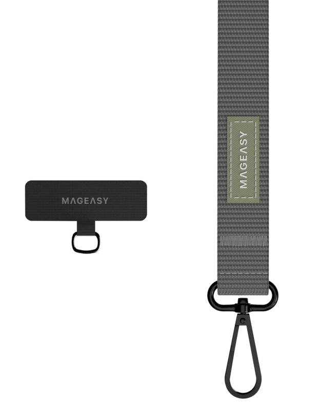 【MagEasy】 スマホショルダー ストラップ 斜めがけ 首掛け 肩掛け 長さ調節 可能 太め 細め スマホ ネ..