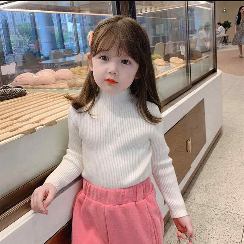 子供 ニット セーター 女の子 長袖 タートルネック プルオーバー 無地 秋冬 春秋 韓国風 かわいい 普段着 通学着 トップス 伸縮性 やわらか