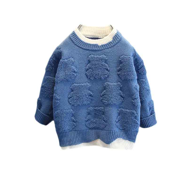 Cardigans - ニット セーター キッズ 男の子 裏起毛 秋冬 厚手 子供服 ベビー あったか トップス 普段着 かわいい カートーン柄 長袖 幼稚園 保育園