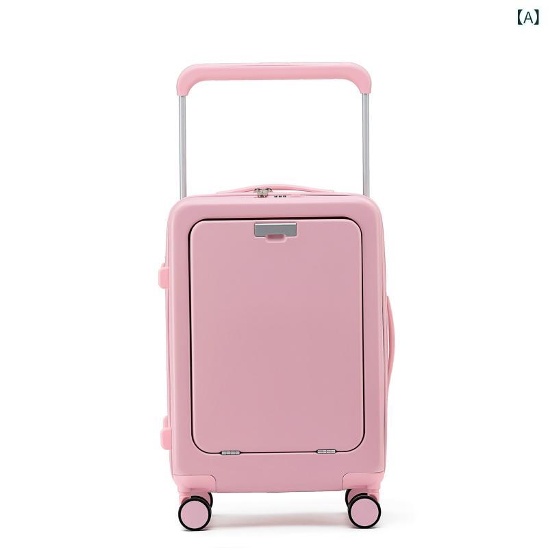 旅行ケース スーツケース キャリーバッグ メンズ レディース 20インチ 超軽量 防水 耐磨 前開き USBポート 防盗 TSAロック 万向輪 ピンク ホワイト 接触冷感 干湿分離 抗震 携帯用