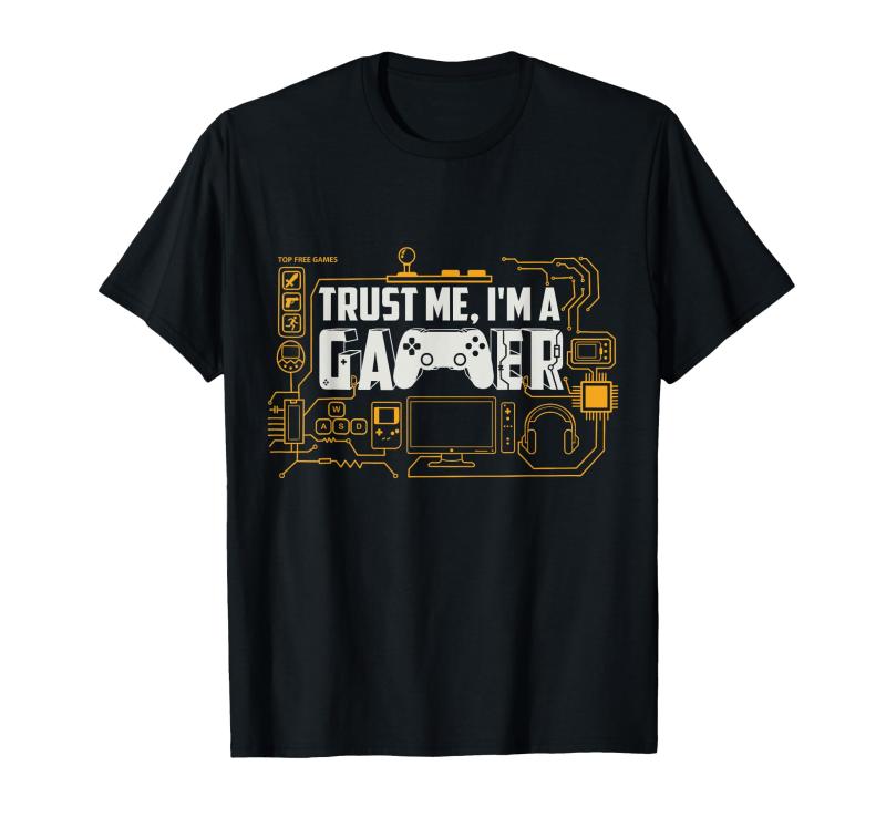 Trust Me I'm A Gamer, I Love Gaming, Games Joystick Gaming Tシャツ
