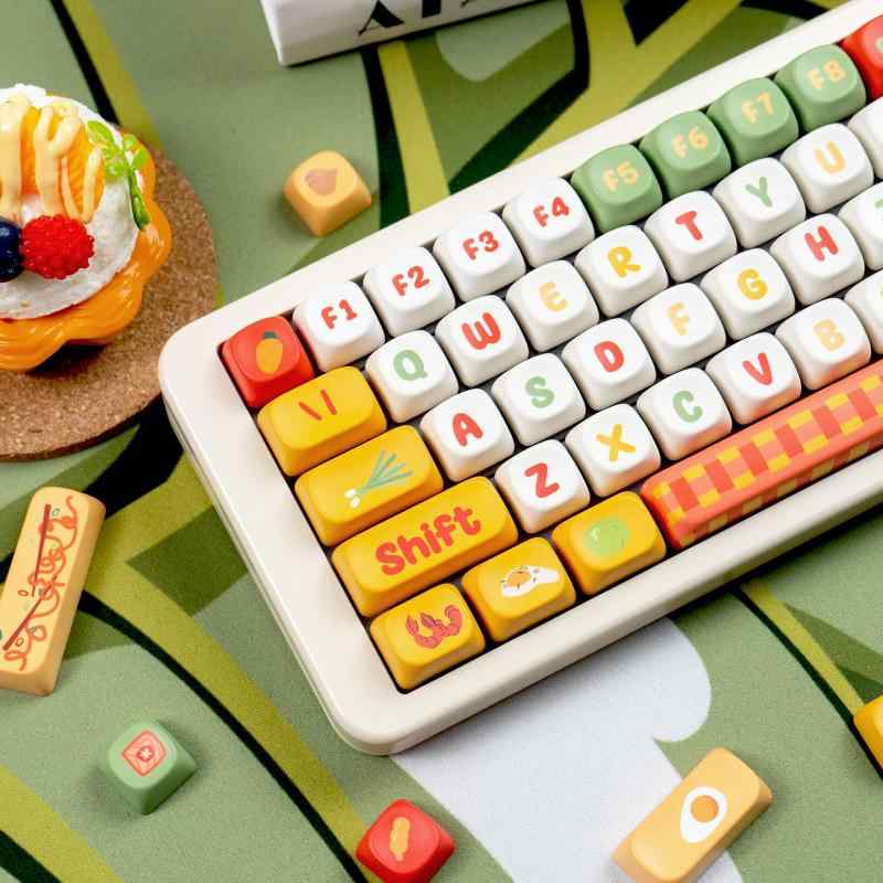 149 Keys アニメ 猫 MOA プロファイル キーキャップ PBT キーキャップセット 7Uスペースバー付き Gateron Kailh Cherry MX Switch メカニカルゲーミングキーボード対応