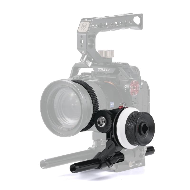 TILTA ポケット フォロー フォーカス Follow Focus A/B マーク付き、DSLR ミラーレス カメラ用レンズ ズーム コントロール、0.8mm ピッチ ギア/ギア リング/15mm シングル ロッド ホルダー付き のレン