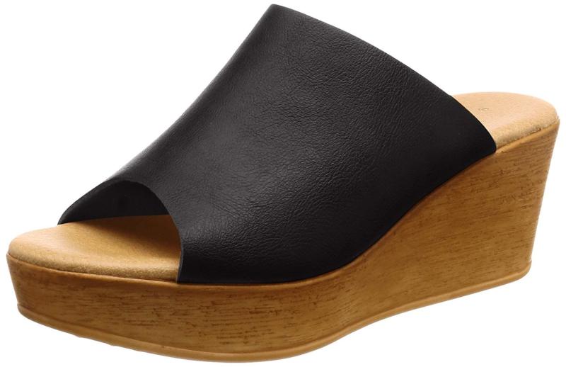 [はきもの広場] [パルティエダボール] partir d`abord 日本製 美脚 ウェッジソール ミュール サンダル レディース ウッド ヒール 厚底