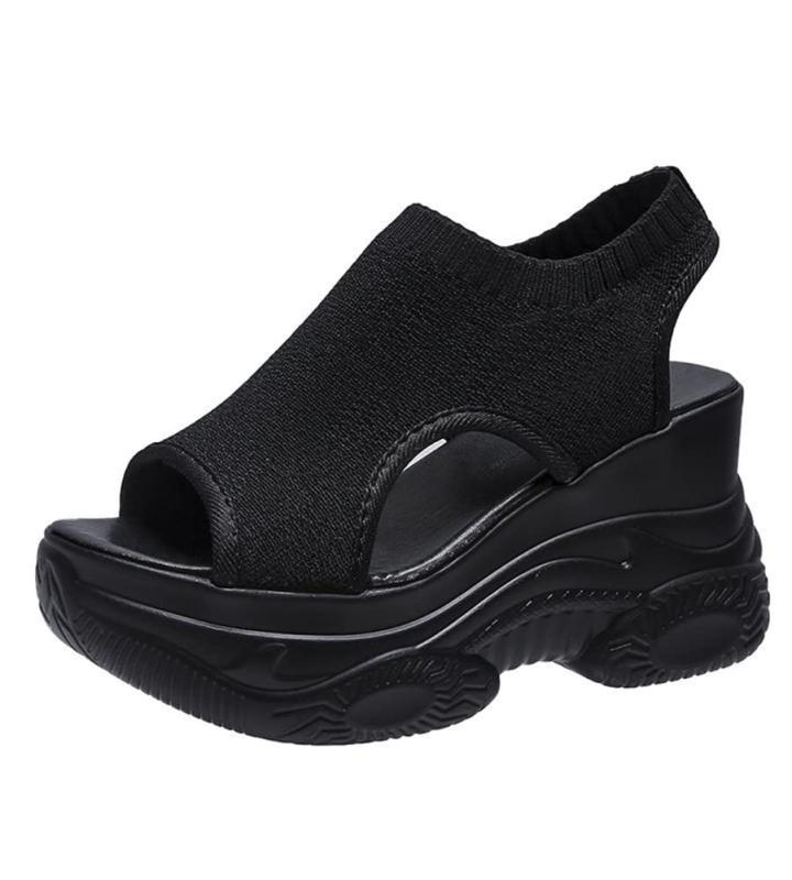 [Celetree] 厚底サンダル 9cm身長アップ メッシュ レディース 軽量 夏 歩きやすい 通気性 美脚 ファッション カジュアル