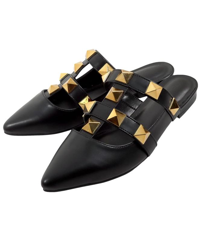 [神戸レタス] スタッズベルトミュール [I2332]