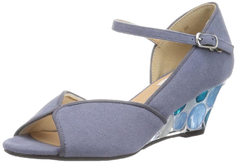 [エンチャンテッド] サンダル 撥水ワンストラップステンドウェッジソールサンダル 21025 レディース