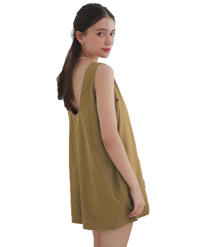 [シードレス] シンプル タンクトップ オールインワン/水着 DAXM0429 レディース