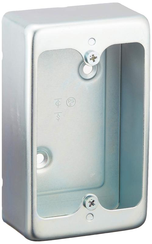 外山電気 ねじなしTC露出スイッチボックス 薄鋼用 電気亜鉛めっき鋼板 ハブナシ 1個用