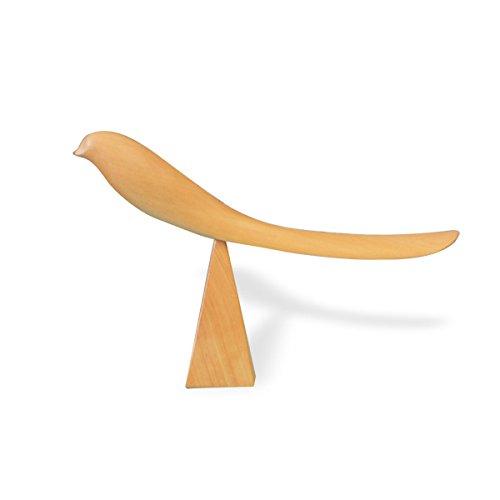 靴べら くつべら 木製 スタンド SHOEHORN ミャンマー 親鳥の靴べら 手作り 鳥 木製 鉄刀木 ツゲ 貴重な銘木 (ツゲ(ナチュラル))
