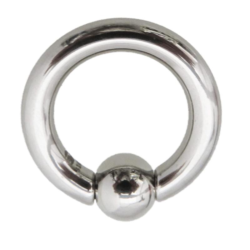 [PIAcollection] ボディピアス キャプティブ キャプティブビーズリング シルバー 6G 内径 24mm ボール 8mm ワンタッチスプリングボール ステンレス製 ボディピアス 片耳1個売り cbr6gsv24/8