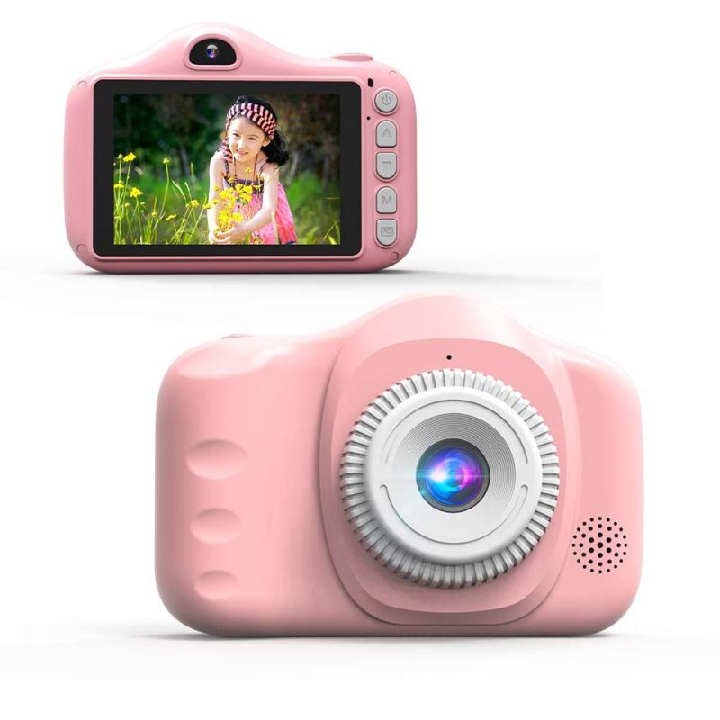 明誠 子供用カメラ キッズカメラ 子供用デジタルカメラ ビデオカメラ 4000万画素 多機能 音楽再生 タイマー撮影 自撮り 1080P録画 8倍ズーム 3.5インチIPS画面 USB充電 32GB TFカード付き 男女兼用