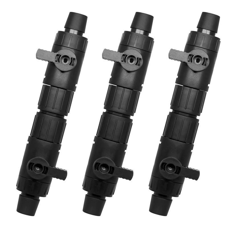 HttDog 水槽ホース ジョイント コネクター ダブルタップ 3個セット 12/16 給水 排水 外部フィルター 接続 汎用 ネジ式 水流量調整弁 水族養殖 家庭用水処理