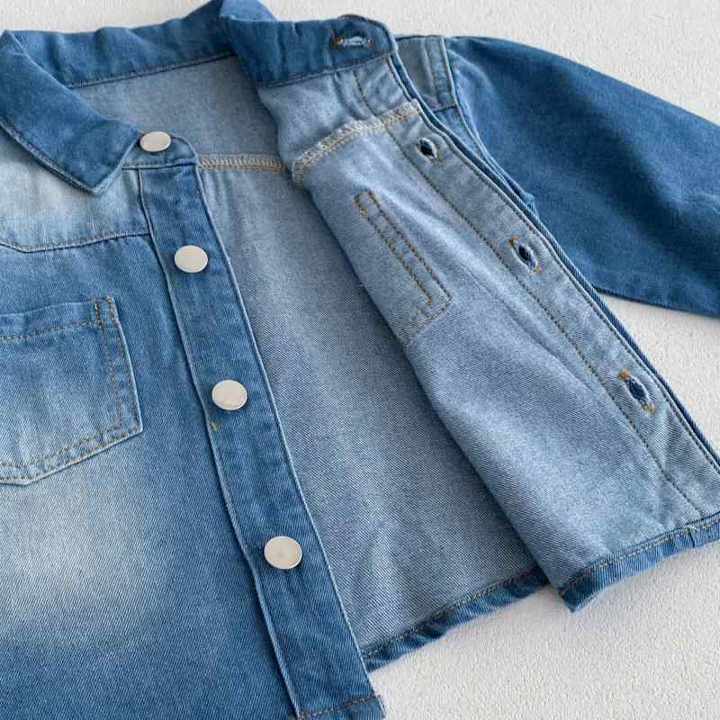 Blousons, Jumpers - 子供服 男の子 デニムセットアップ ジャケット パンツ 2点セット 韓国風 春秋 普段使い おしゃれ 80cm 90cm 100cm 110cm 120cm 130cm