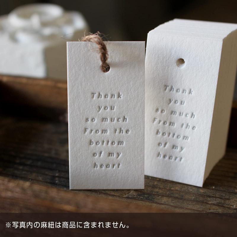 BAY LETTERPRESS サンキュータグ 活版印刷 ラッピング 結婚式 プチギフト 25×48mm