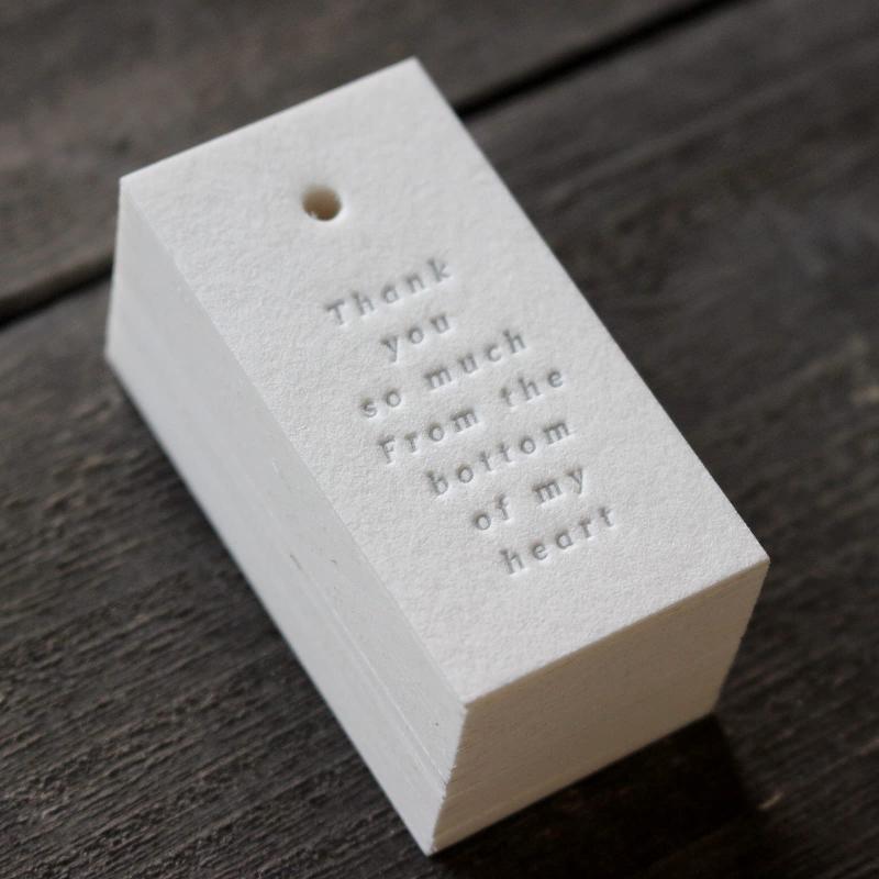 BAY LETTERPRESS サンキュータグ 活版印刷 ラッピング 結婚式 プチギフト 25×48mm