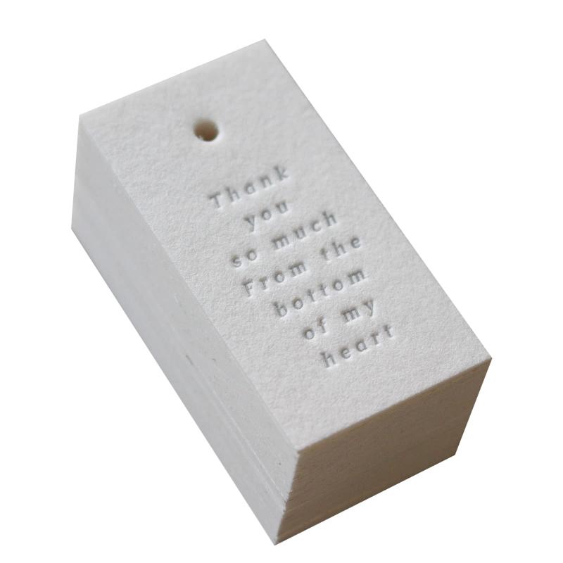 BAY LETTERPRESS サンキュータグ 活版印刷 ラッピング 結婚式 プチギフト 25×48mm