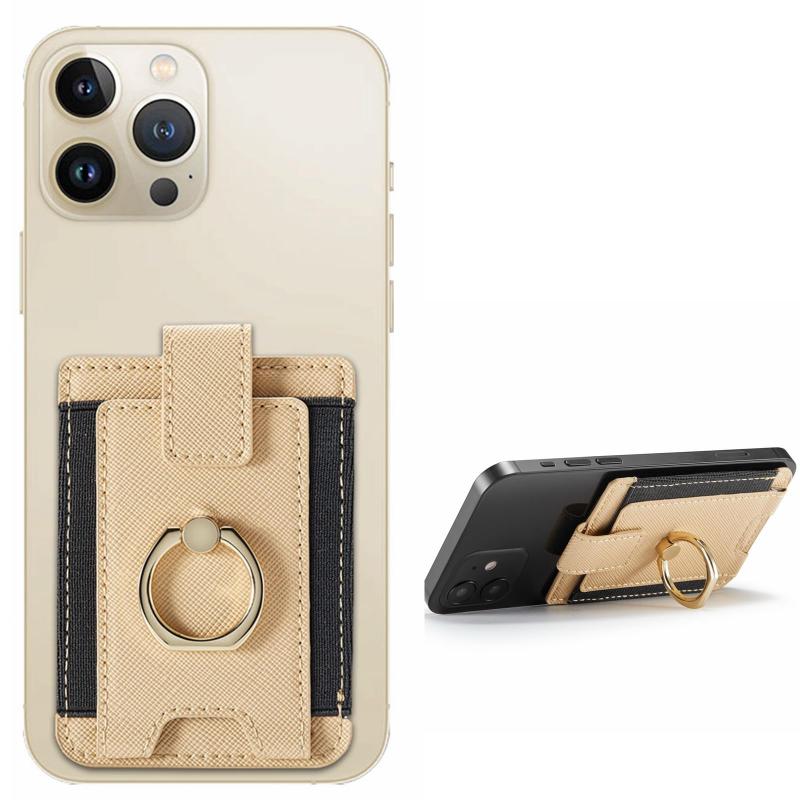 Lnobern スマホリングケース カードホルダーケース カードポケット SUICA 8枚収納 カード入れ ケース 背面 カードホルダー 貼り付け スマートフォンホルダー iPhone Xperia Galaxy HUAWEI AQUOS各機種対