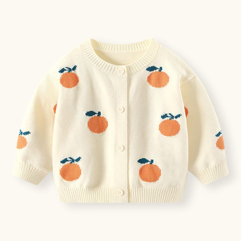 Cardigans - 子供服 ニットカーディガン 春秋 ベビー服 女の子 かわいい カーディガン 幼児 長袖 コットン100％ ニット アウター 普段使い お出かけ