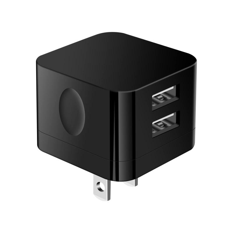 usb コンセント 2ポート usb 充電器 iphone 充電器 acアダプター 携帯充電器 iphone充電器 iPoto コンパクト スマホ 充電器 【PSE済/2.4A/ キューブ型/L型】 アンドロイド充電器 軽量 きゅうそく充電器