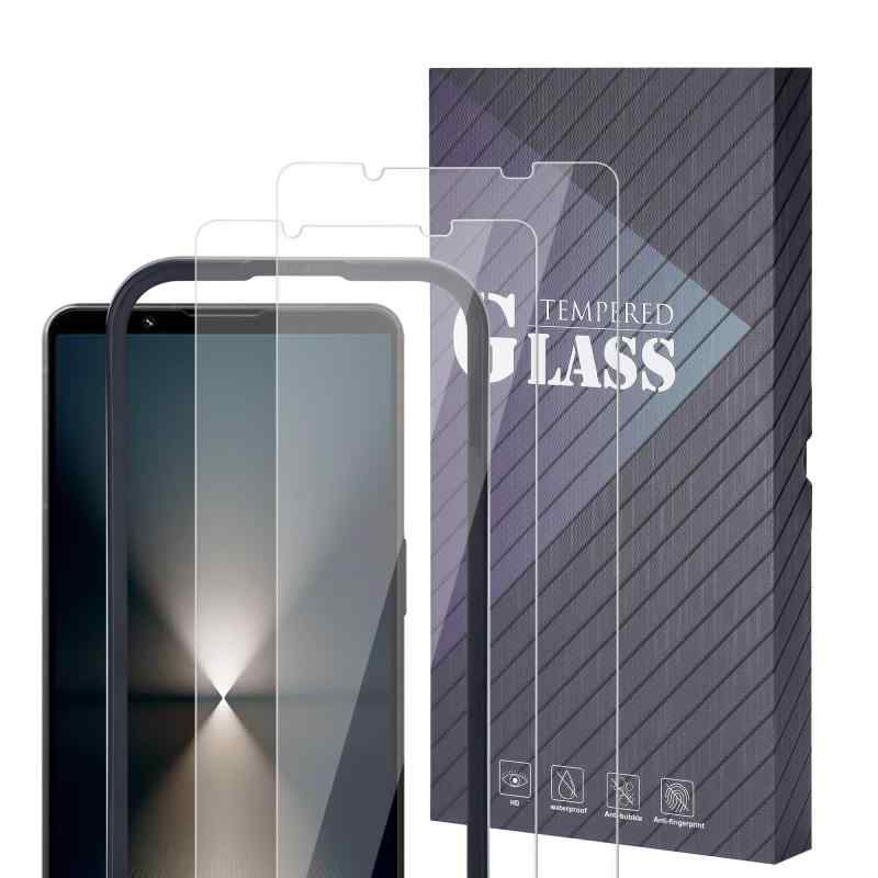 iPhone ���饹�ե���� (2�祻�å�) ���ե���1 ʿ���ݸ� ����ǧ�� iPhone �վ��ݸ�ե���� �����ɻ� ����9H ��Ʃ��Ψ + �������� ��ˢ��...