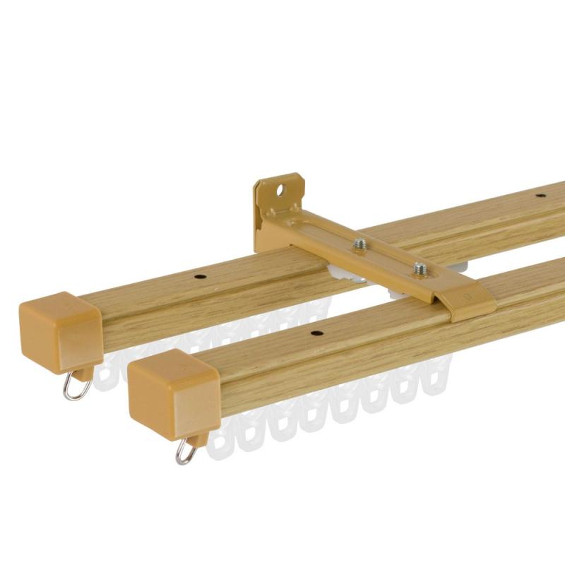 TOMOYASU カーテンレール ダブル 伸縮 角型 日本製