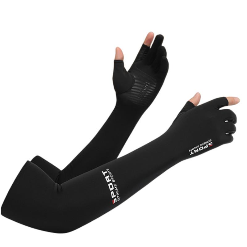 春夏 防紫外線 半指 手袋 メンズ レディース 接触冷感 涼感 吸湿速乾 伸縮性 ポリエステル アウトドア ライディング 通勤 普段使い スポーツ シンプル ミニマル ブラック グレー ブルー ホワイト