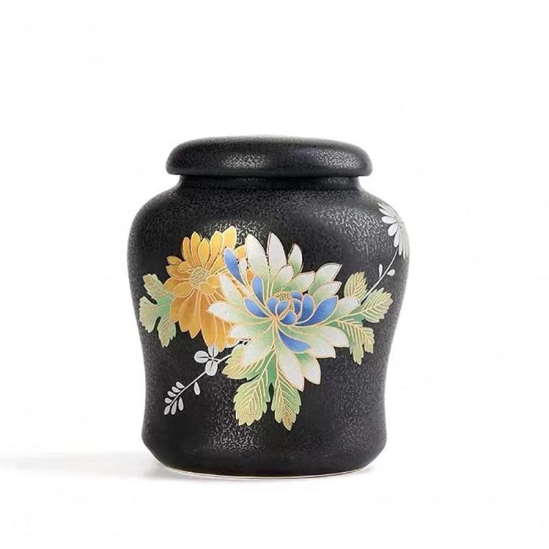 和風 和柄 菊ミニ骨壷・手元供養・分骨つぼ・骨壺・遺灰・遺骨入れ・納骨容器・袖珍骨壷