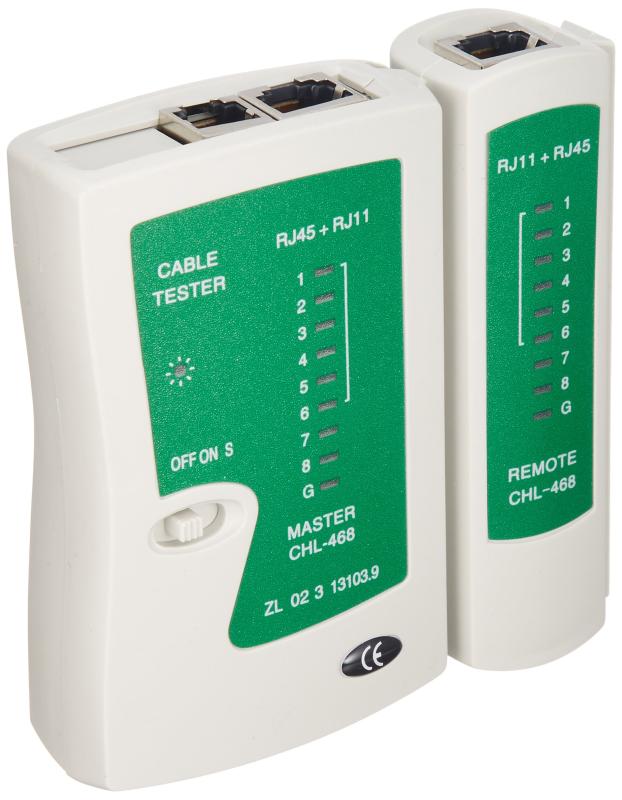 LANケーブルテスター (RJ45及びRJ11兼用)4極4芯/6極4芯/6極6芯/8極8芯