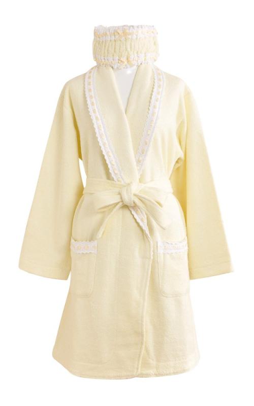 ケーズアイ レディース用タオル地 バスローブ ヘアバンド付 18115