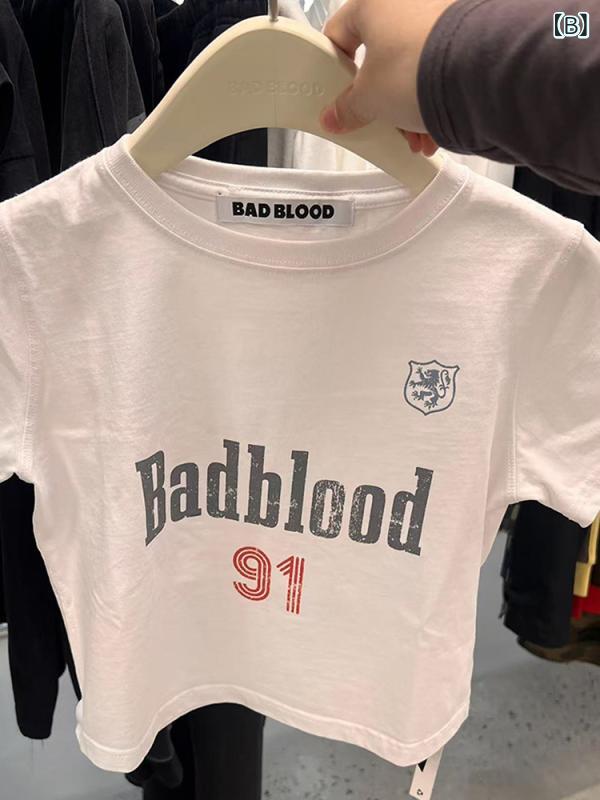 Tシャツ レディース 韓国風 ストリート ダメ...の紹介画像3