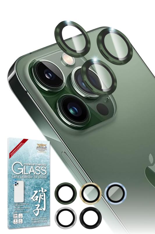 シズカウィル iPhone13 Pro 用 / iPhone13 Pro Max 用 カメラ保護 カメラカバー カメラレンズ 強化ガラス 気泡レス 全面保護 保護フィルム フィルム ガラスフィルム レンズ保護 レンズカバー 1個入り