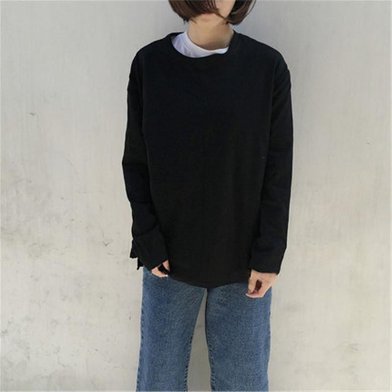 Tシャツ レディース カットソー 長袖 コットン インナー トップス ラウンドネック ...