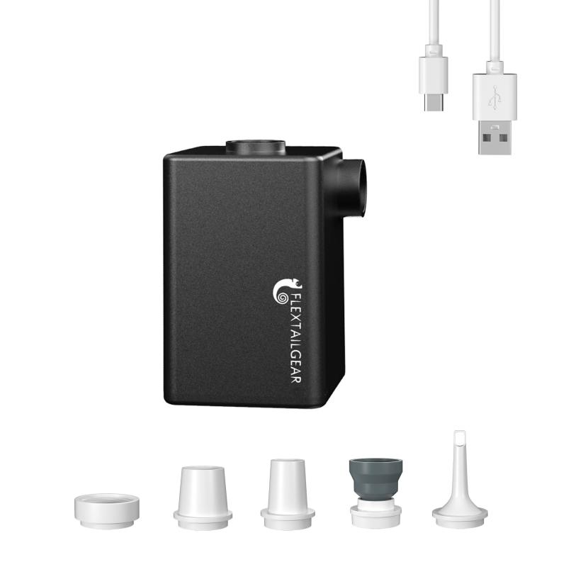 FLEXTAILGEAR - MAX PUMP PLUS シリーズ 持ち歩けるエアポンプ 3600mAH電池内蔵 USB充電式 軽いエアポンプ 小型 電動ポンプ 速やかに空気入れ・空気抜く 浮き輪 インフレータブル玩具 エアマットなど