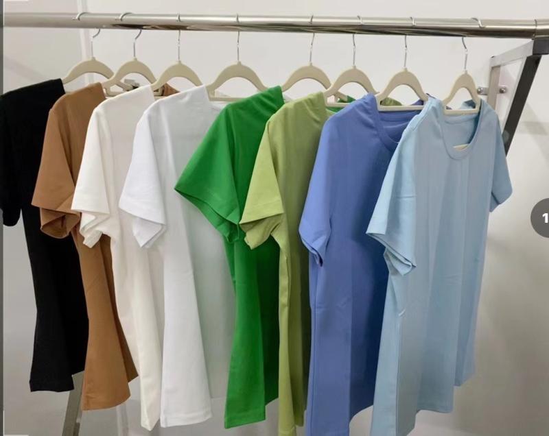 Tシャツ レディース 韓国風 かわいい コットン 無地 半袖 トップス プルオーバー ブラック スカイブルー グリーン ブラウン パステルブルー オフホワイト ミルクホワイト ゆったり