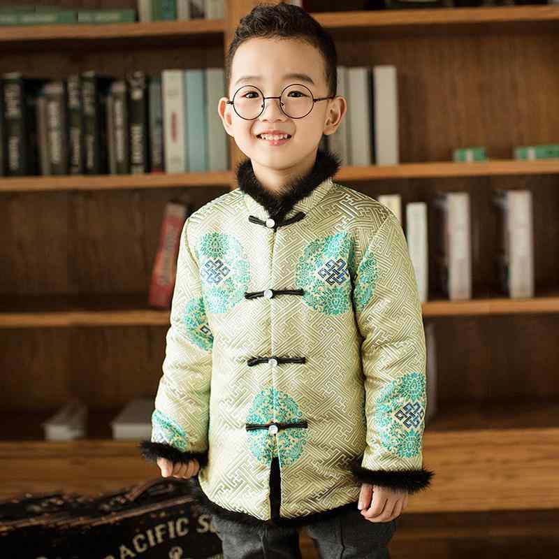 Jinbei （Summer Wear） - キッズ 男の子 中華風 唐装 コットン 绸缎 柔らかい 厚手 花柄 かわいい 春秋冬 礼服 民族衣装 子供服 チャイナスタイル 普段使い 喜びの装い 伝統柄 綿内張り