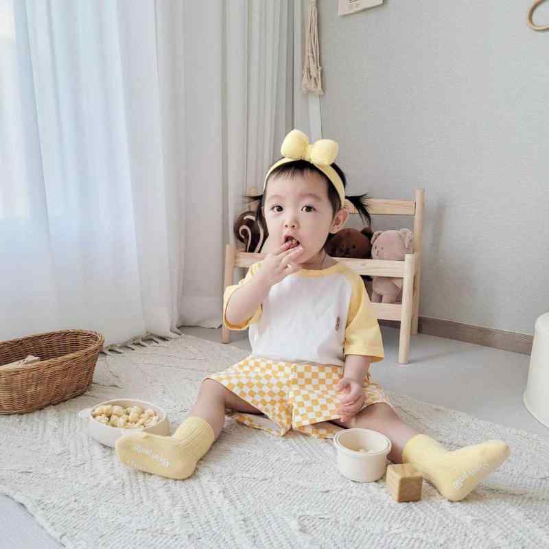 子供服 半袖 短パン 2点 セットアップ 春夏 ベビー服 幼児 上下セット かわいい アニマル 刺繍 綿100% 薄手 普段着 部屋着 イエロー グ..
